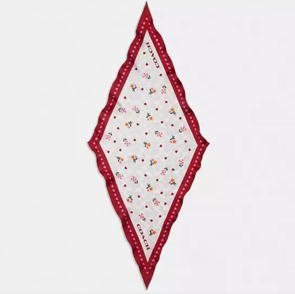 Coach Floral Silk Scarf